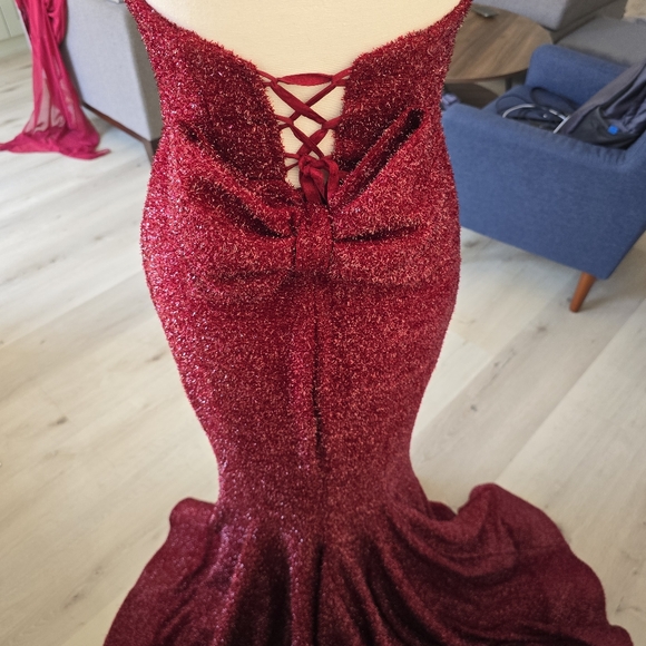 Tarik Ediz Long Red Dress Size 4 - Picture 6 of 14